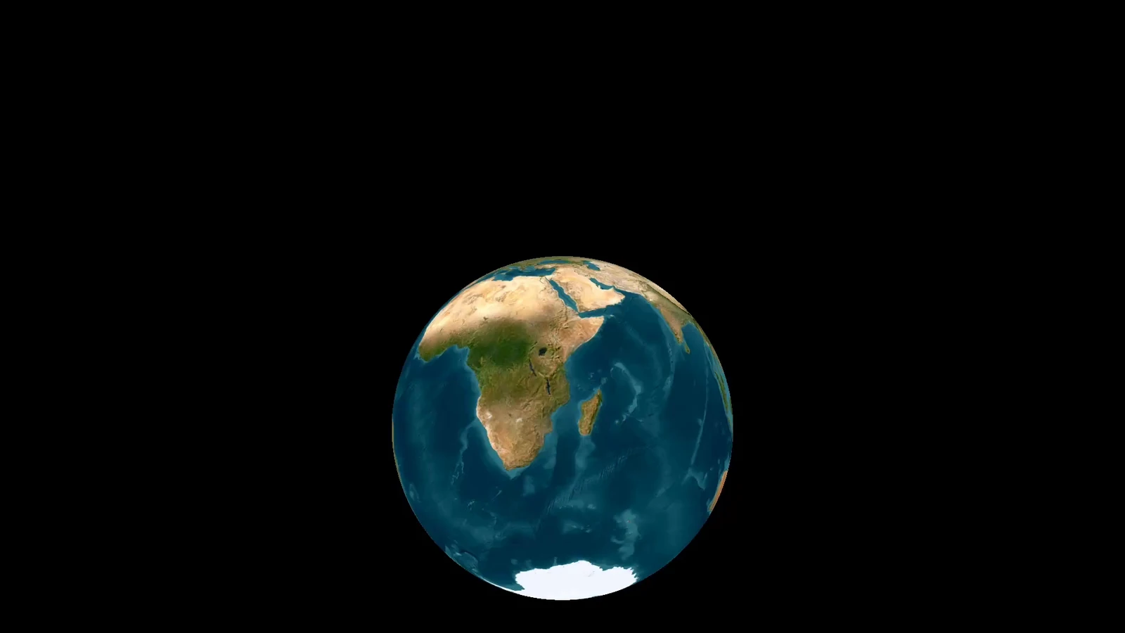 Opening globe view of the same route-animation example